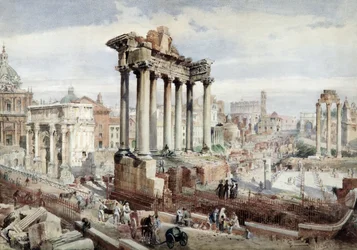 Das Forum Romanum, Rom, ca.1870